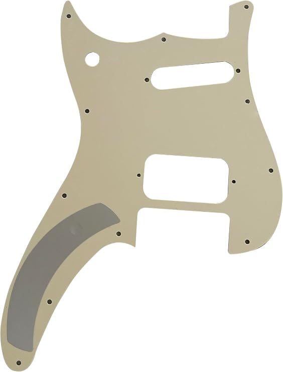 For Fender Duo-Sonic Offset HS Style Guitar Pickguard (3 Ply Vintage Yellow)