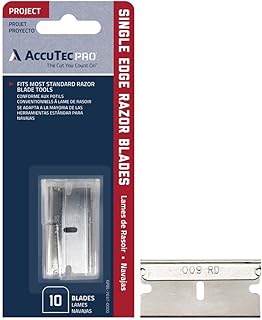 Single Edge Aluminum Backed Razor Utility Blades - 10-Pack - .009 In Made of High Carbon Steel for Extra Durability and Long Life - APBL-7037
