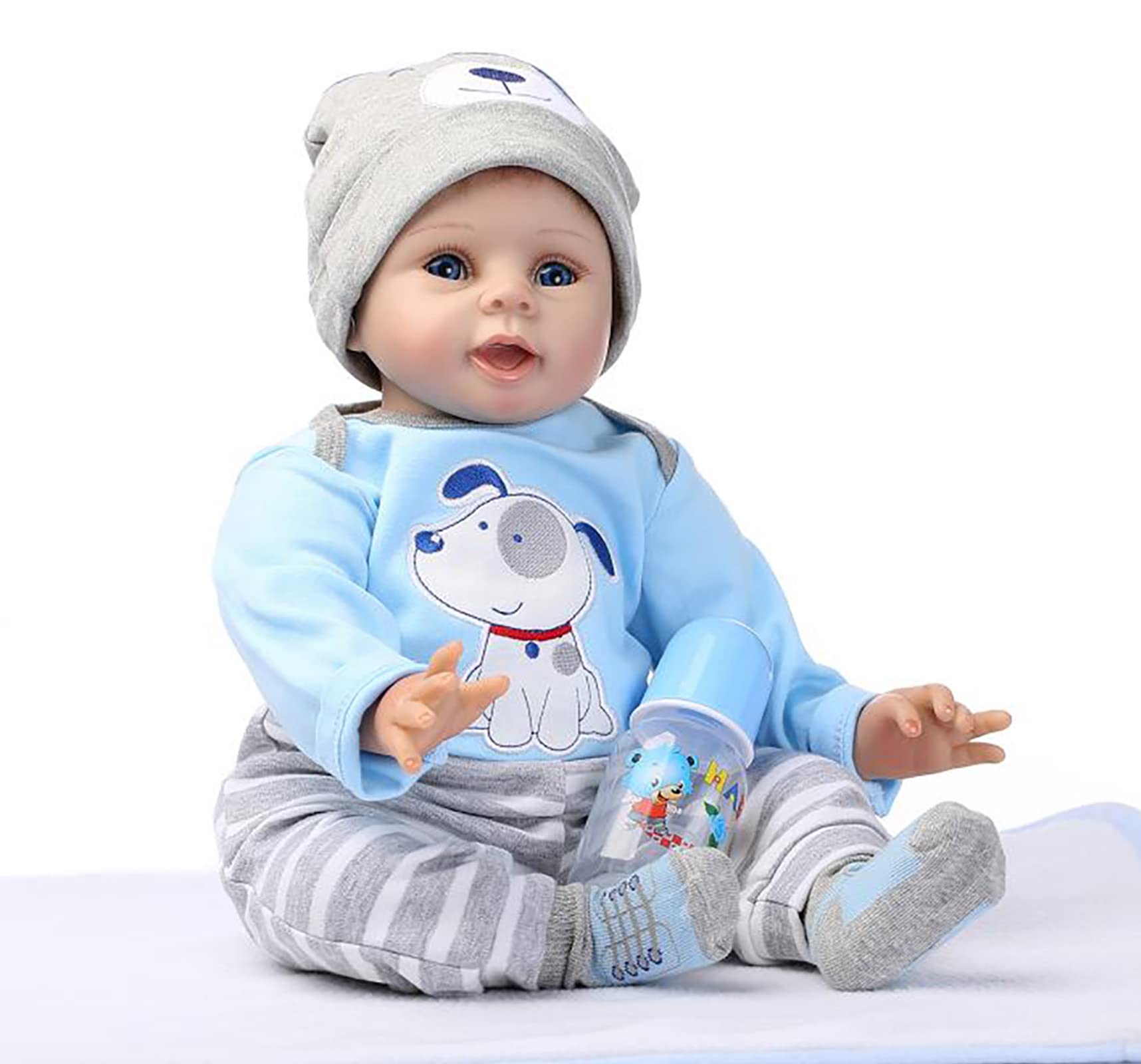 18 Zoll realistische lebensechte Baby Puppen Mädchen, süße weiche Vinyl Neugeborenen Baby Puppen