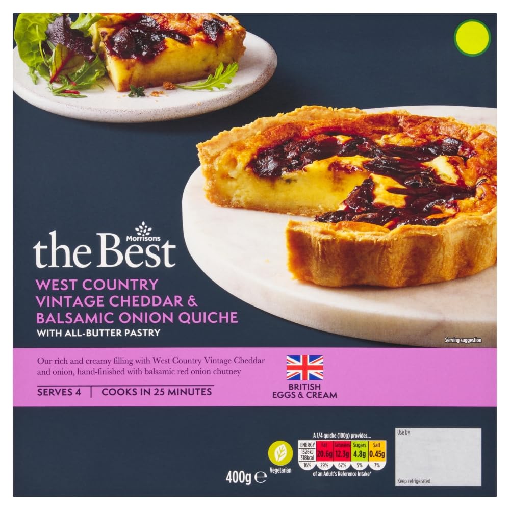 Morrisons The Best Balsamic Onion & West Country Cheddar Quiche 400g