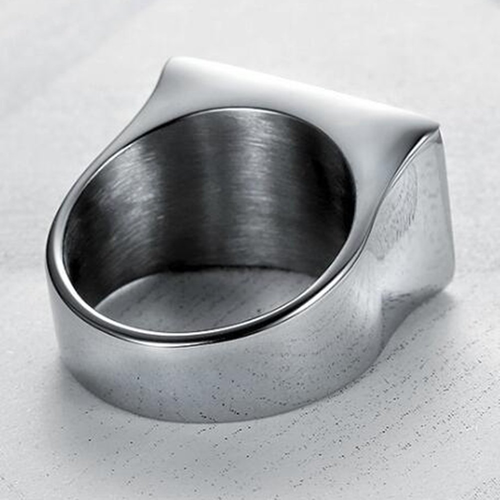 Anillo MC de motocicleta de acero inoxidable, Metal, Zirconia cúbica 4