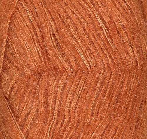 Image of M.G ENTERPRISE Knitting Wool Yarn, Soft Fancy Feather Wool Deep Mustard 400 GMS Best Used with Knitting Needles, Soft Fancy Wool-NF Art-AFBI