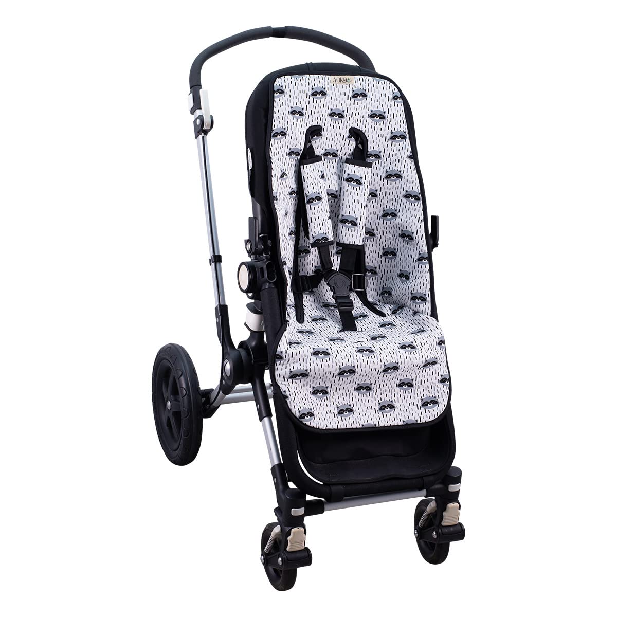 JYOKO KIDS Universal Matratze gepolsterten + Schutz des gepolsterten Geschirr für Kinderwagen (RACCOON)