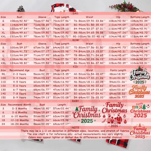 Family Christmas Pajamas Matching Sets, 2 Piece Funny Long Sleeve Xmas Holiday Outfits Themed Clothing4