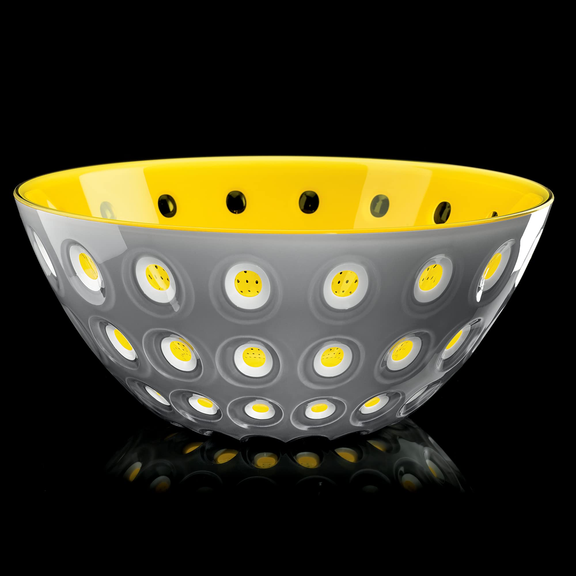 GUZZINI Saladier 25 cm 'Le Murrine' gris et jaune