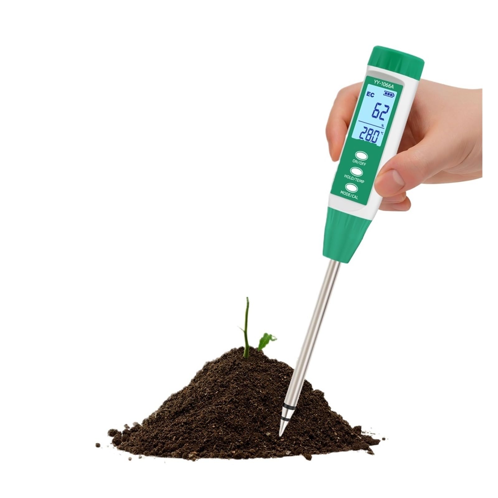 YY-1066A Misuratore di EC e contenuto idrico del suolo ad alta precisione for test sulle piante, giardinaggio, agricoltura, sensore pH umidità Giardinaggio, Agricoltura