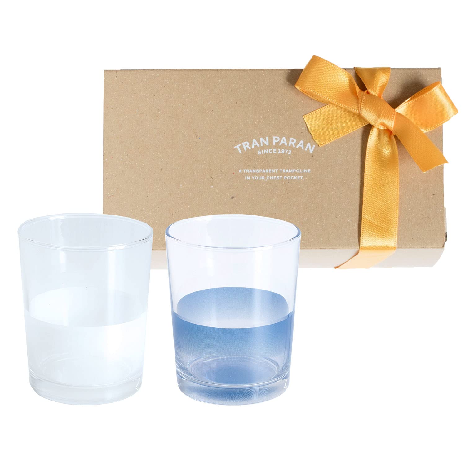 Tramparan Kohin Glass Cup Pair Pearlized Gradient 7.4oz Made in Japan