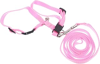 Mipcase Hedgehog Harness Pet Jogging Leash Small Pets Leash Hedgehog Leads Hamster Leash and Harness Set Rabbit Running Leash Pet Rabbit Walking Rope Hedgehog Supplies Nylon Outdoor Pink