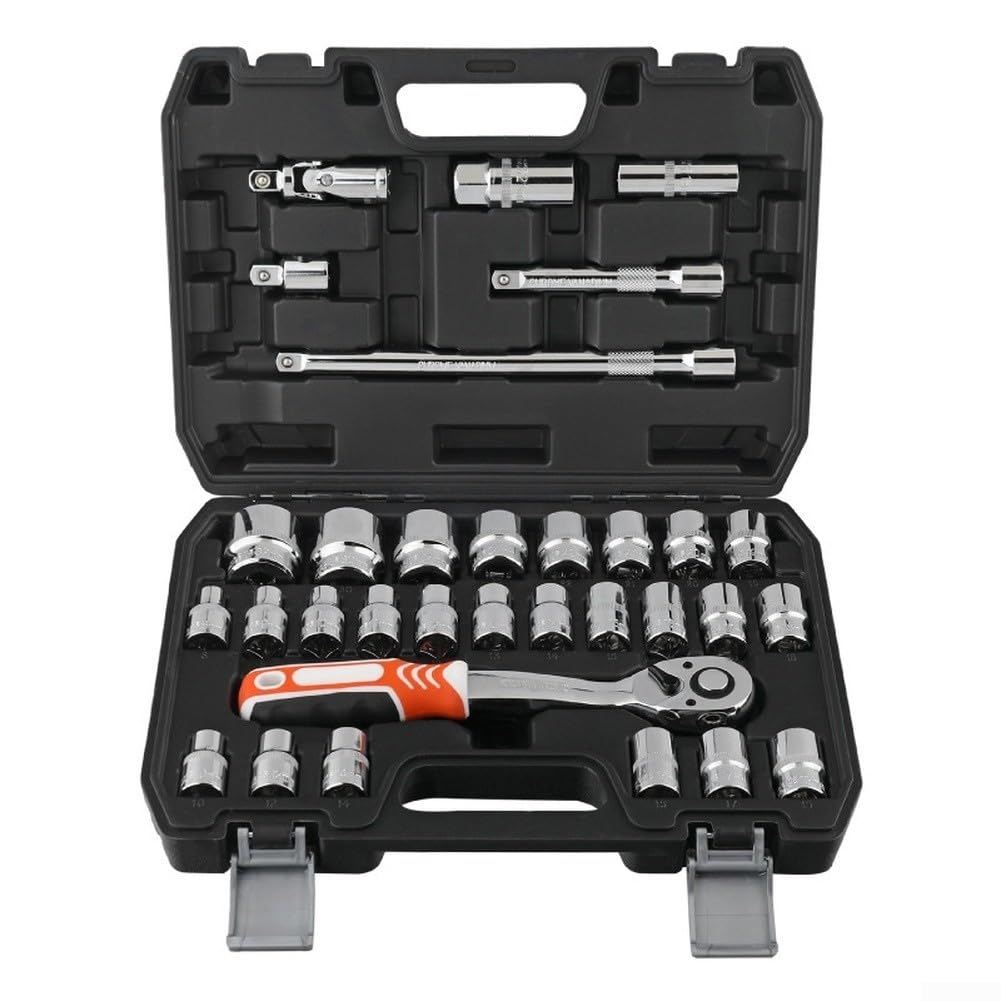 Niceminiwall Juego de Llaves 1/2", 32 Piezas, para Acero CR-V, 8-32mm Juego