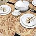 Grelucgo Luxury Thick Lined Damask Table Runners with Multi-Tassels (12x72 inch)