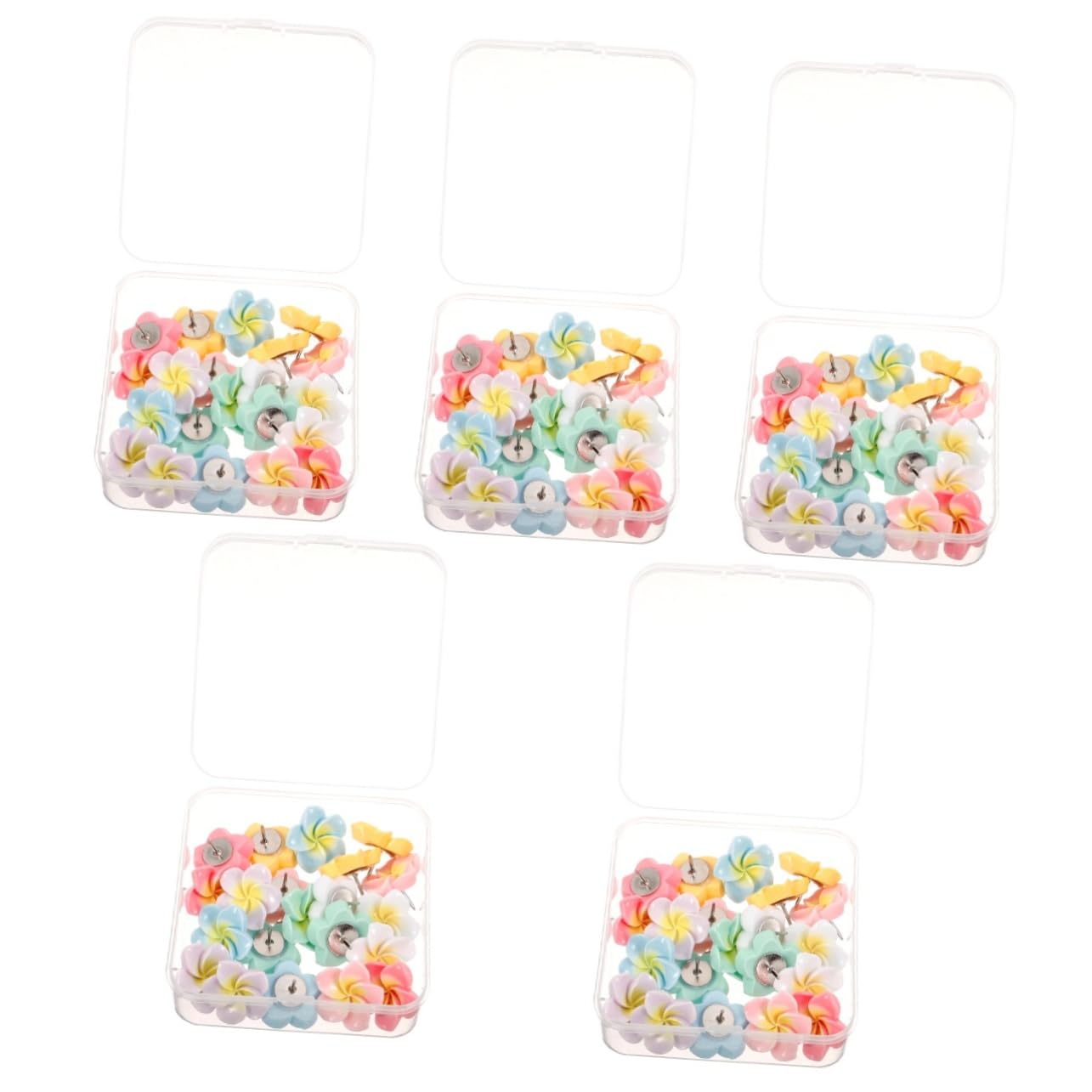 Gadpiparty 5 Sätze Fotomanddekoration Blumen Drücken Nagel Korkboard Nette Stecknadeln Für Korkbrett Süße Korkplatte Stecknadeln Für Pinnwand Dekorative Reißzwecke Plastik 21 Stücke * 5