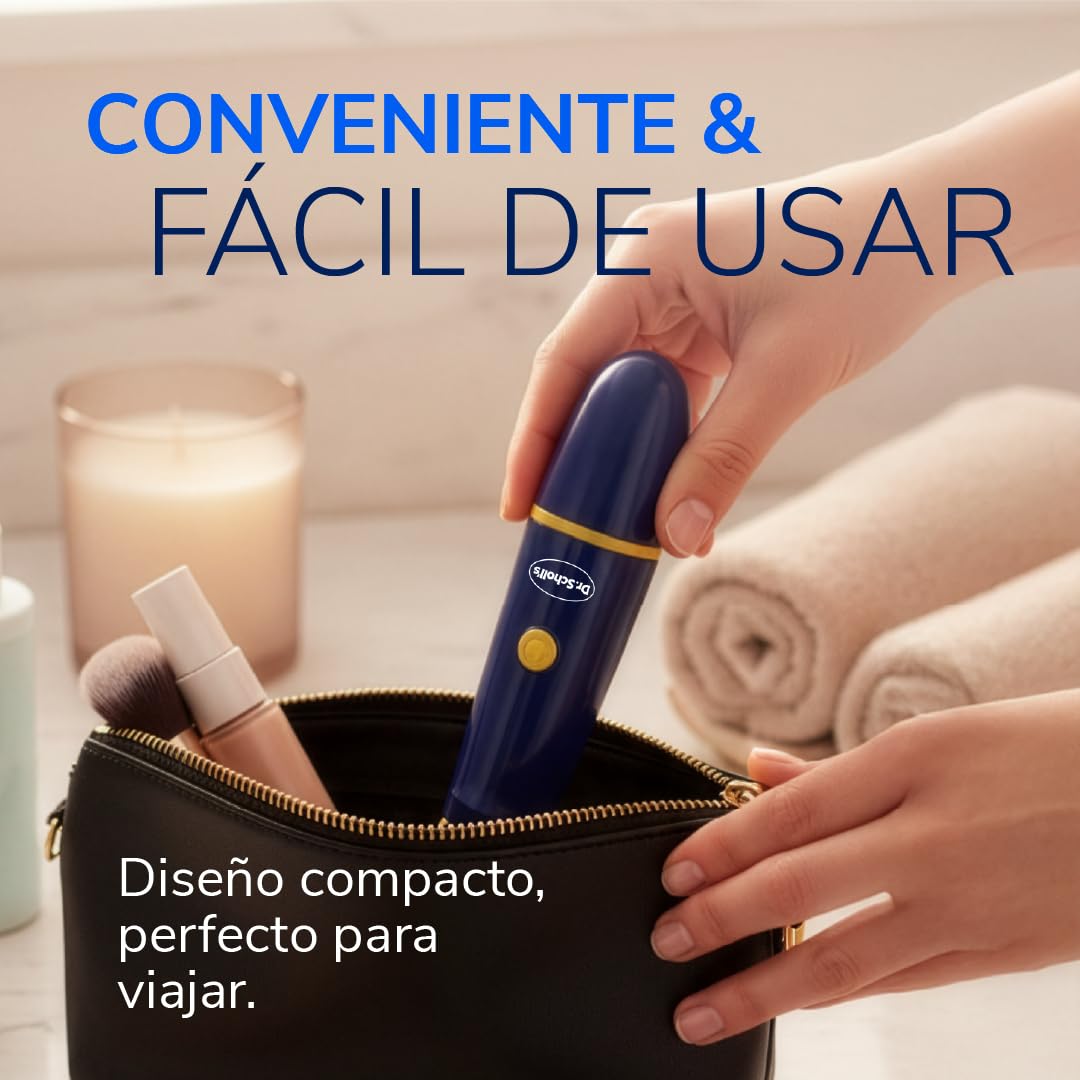 Lima eléctrica para pedicura de Dr. Scholl's: exfolia y elimina durezas y callos al instante. Suaviza los pies en segundos. Pule con suavidad. Ideal para viajes. Incluye pilas AAA