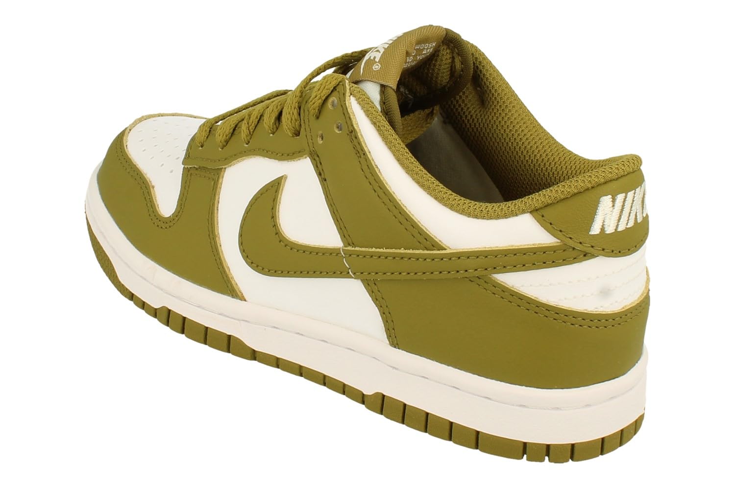 Nike Dunk Low Big Kids' Shoes (FB9109-108, White/Pacific Moss) Size 6.5