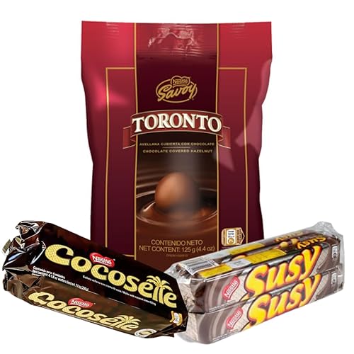 Miniatura 2 de Toronto Chocolate  Cocosette  Susy Venezuela Candy Food, galletas surtidas obleas y avellanas cubiertas de chocolate envueltos individualmente,
