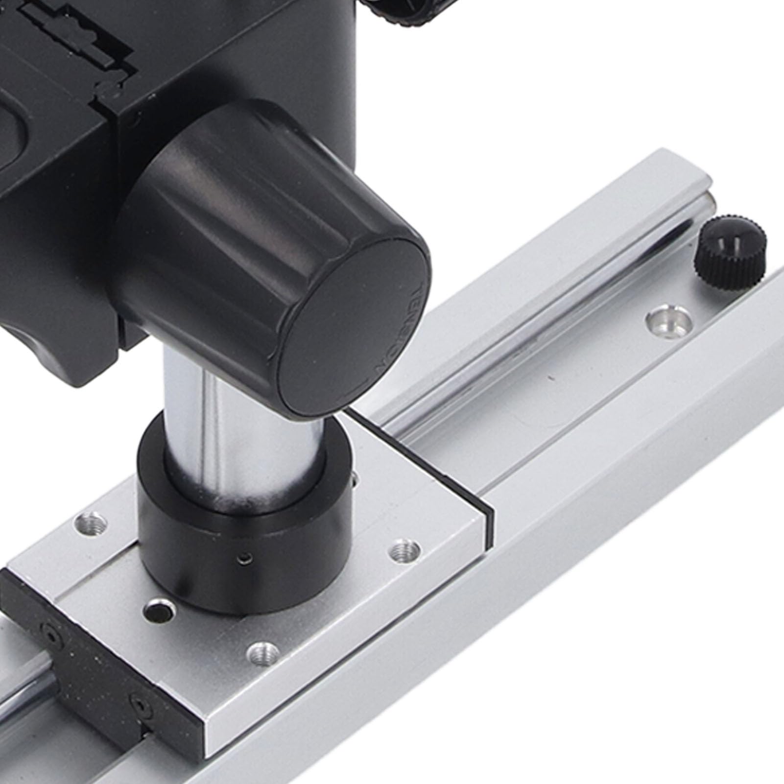 Generic Soporte para Microscopio, Soporte de Riel Deslizante para Microscopio de Aleación de Aluminio con Columna Ajustable de 300 Mm, Interfaz de Lente de 50 Mm, para Uso en Laboratorio de