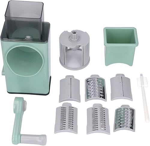 Triturador giratorio de verduras para cocina, picador de verduras con asa, rallador de cocina con 3 cuchillas de tambor, triturador de queso de disponible en Yaxa Venezuela