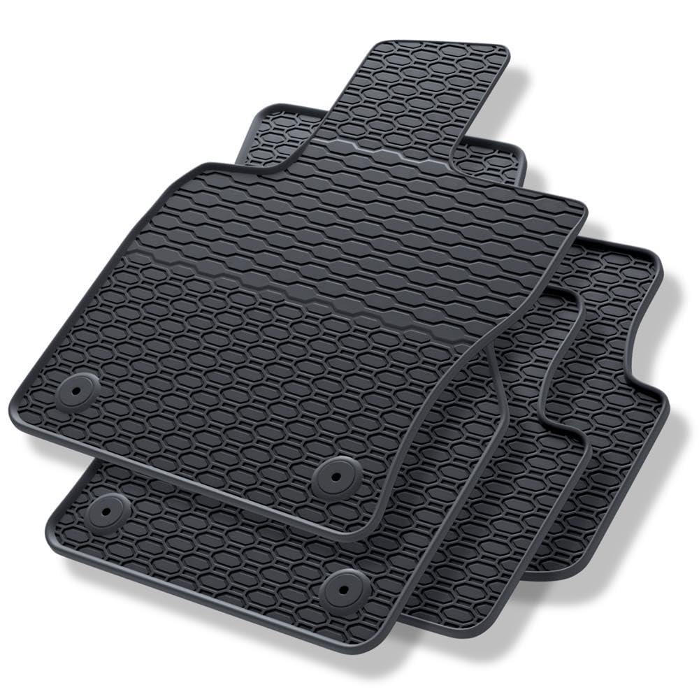 Mossa Alfombrillas Goma aptas para VW Tiguan II SUV 2016-2024 4 uds. Negro