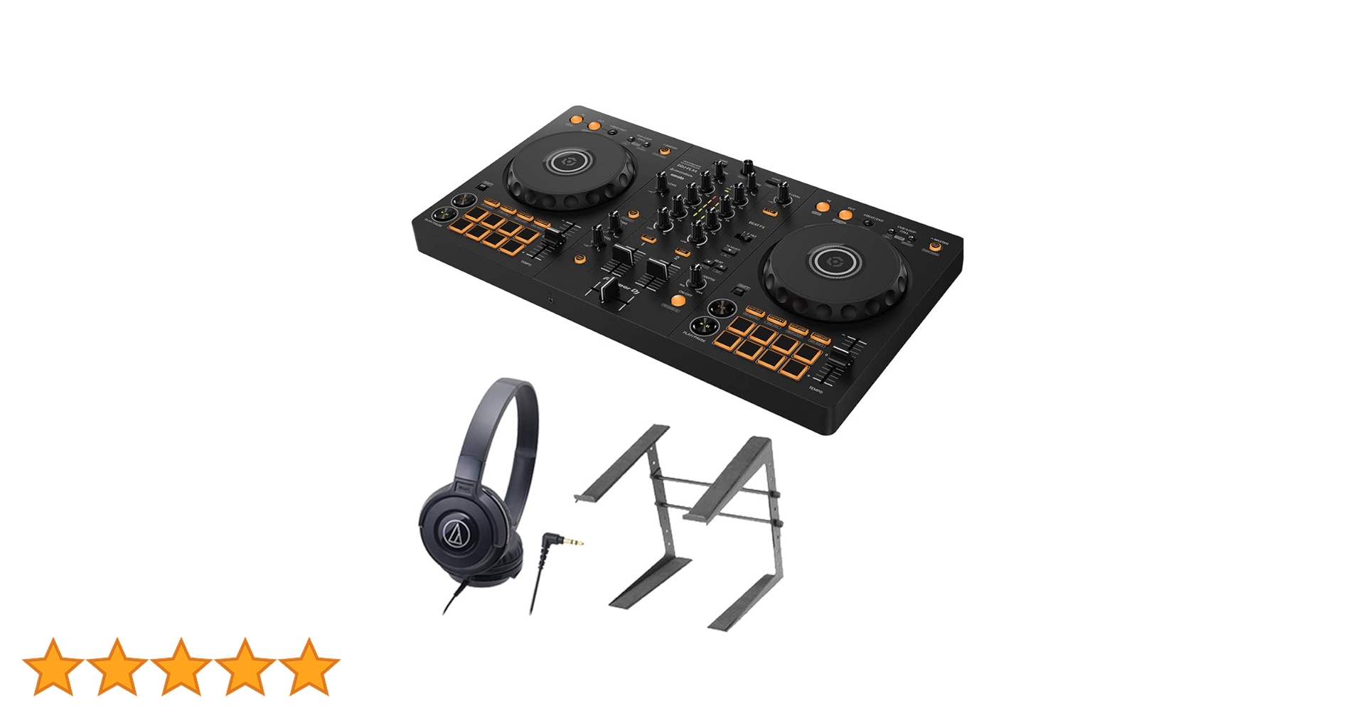 Amazon | DDJ-FLX4 PCスタンド ヘッドホンセット (ブラック) | DJ