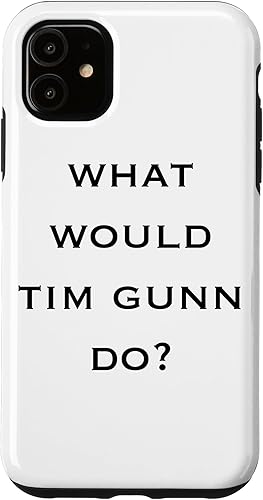 iPhone 11 Making the Cut "What Would Tim Gunn Do" - Carcasa de texto negro disponible en Yaxa Mexico