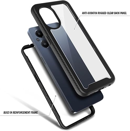 Miniatura 3 de NZND Funda compatible con OnePlus Nord N20 5G con protector de pantalla integrado, cubierta protectora de cuerpo completo a prueba de golpes,