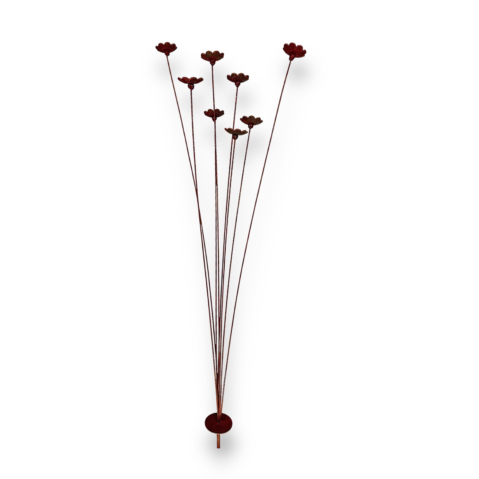 Crispe home & garden Gartenstecker Blumenstrauch 111 cm| wetterfest | Vollmetall in Edelrost | Gartendeko | Hochwertig und langlebig