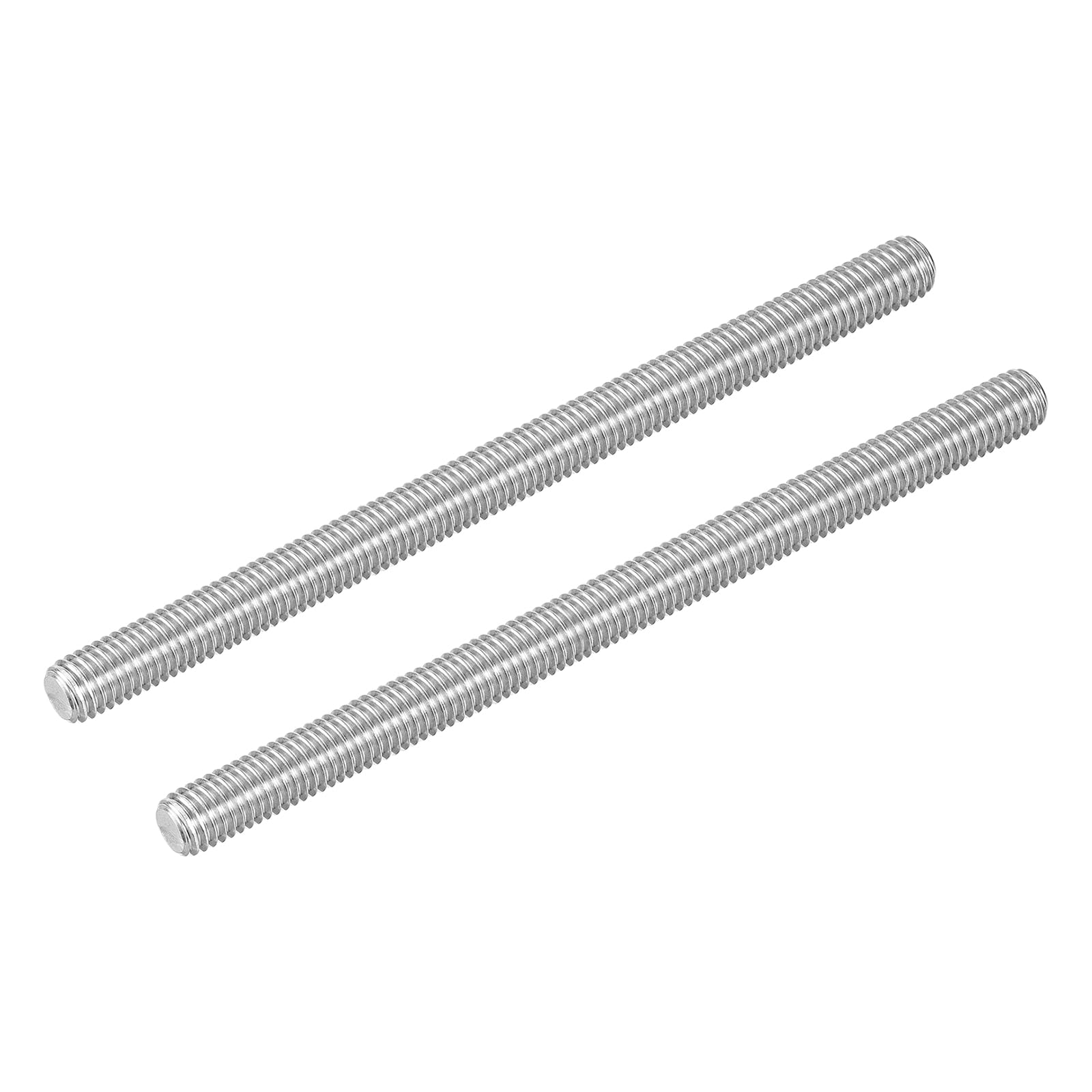 uxcell 2Pcs M8-1.25x120mm Fully Threaded Rods, Threaded Rods Bar Studs, 304 Stainless Steel Long Thread Screws Hardware for U-Bolts, Anchors, Clamps,