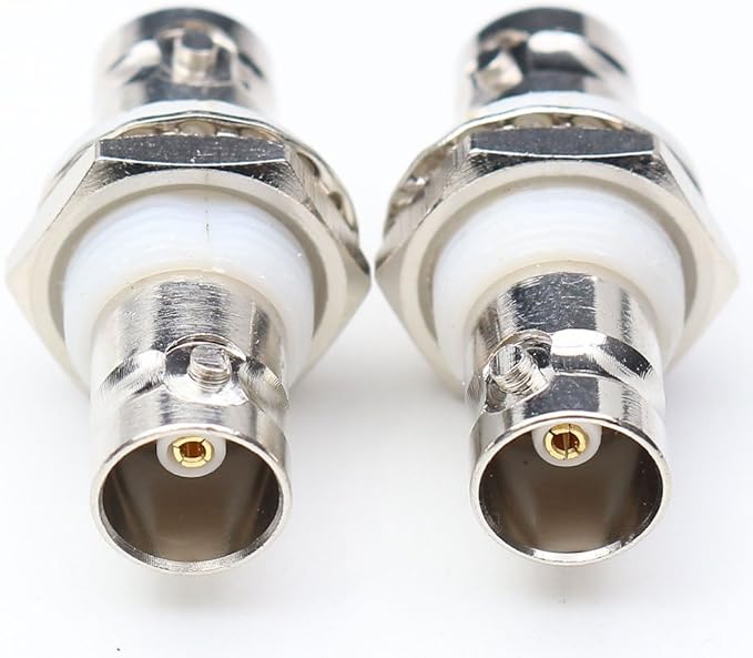 Conector BNC Hembra a Hembra Bulkhead, Adaptador de Cable Coaxial para Cámara CCTV miniatura 2