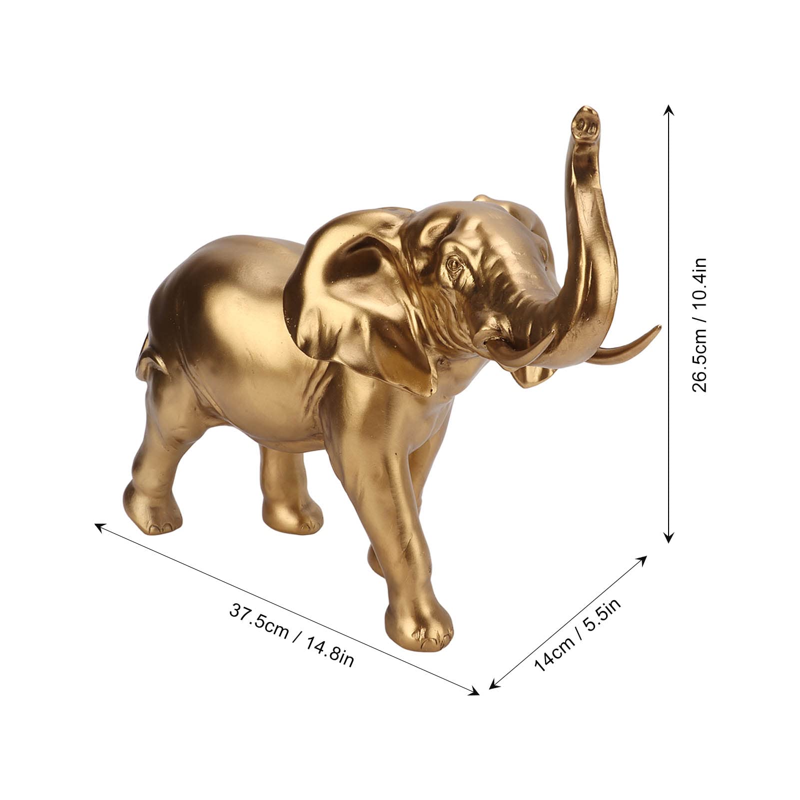 Tyenaza Estatua de Elefante, Adorno de Elefante de Resina, Forma Linda, respetuosa con el Medio Ambiente, Figura de Elefante de la Suerte para decoración del hogar, colección de