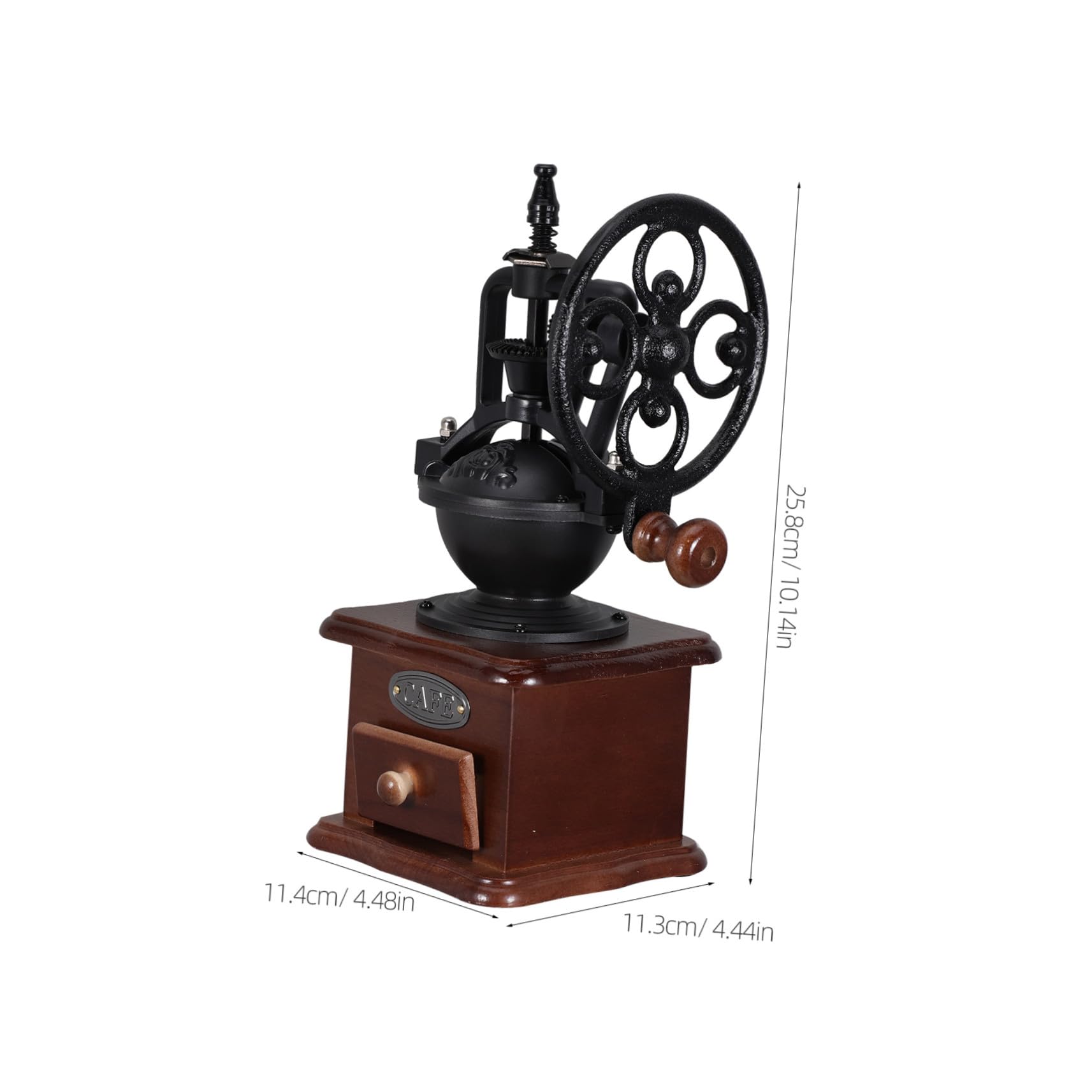 LABRIMP Molinillo de Café Manual Vintage Pequeño para Granos de Café Muelas Cerámicas, Portátil y Desmontable, Adecuado para Espresso y Uso en Cocina o Viajes