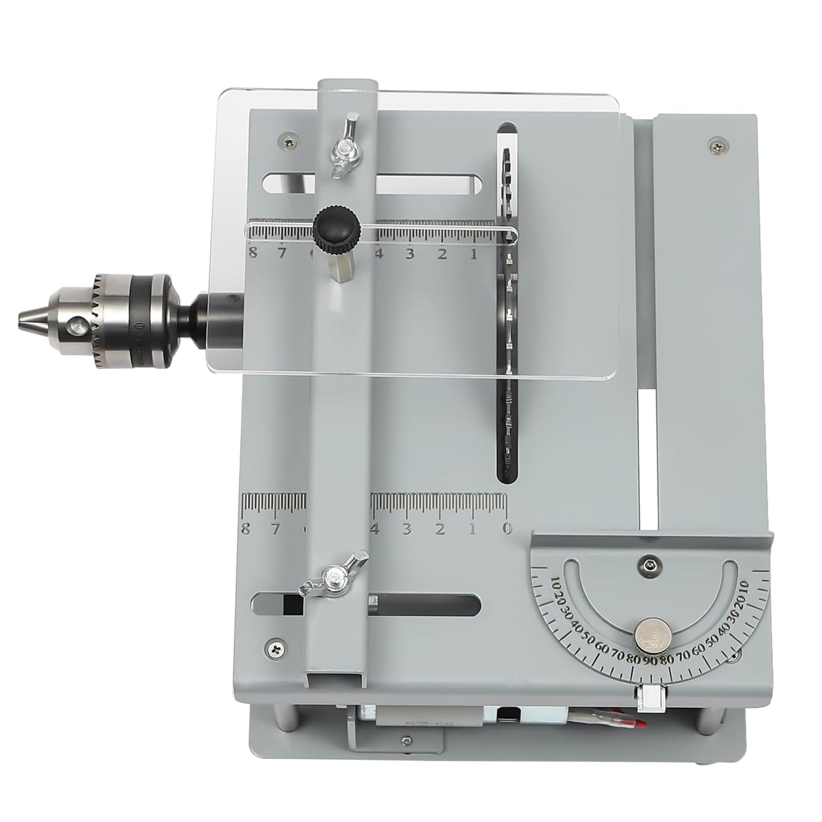 Tafelzaag Mini-tafelzaag Mobiele bankzaag Cirkelzaag 4500 RPM Kleine multifunctionele zaagzaag, voor het zagen van hout/metaal/kunststof