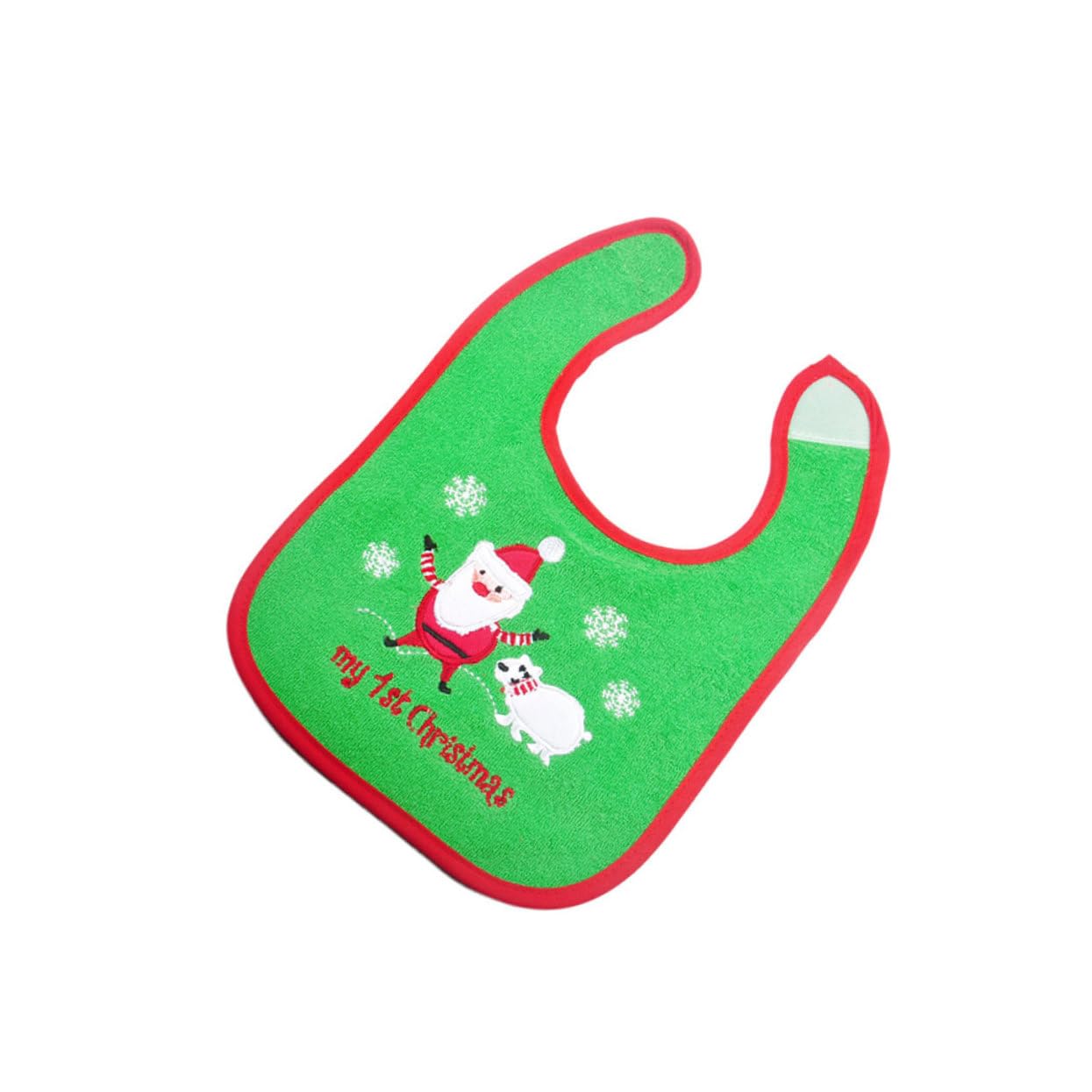 TOYANDONA 9stücke Teiliges Lätzchen Mit Auffangtasche Weihnachtsmuster Santa Claus Waschbare Und Leicht Zu Reinigende Baumwoll-lätzchen Für Beikost Und Zahnen
