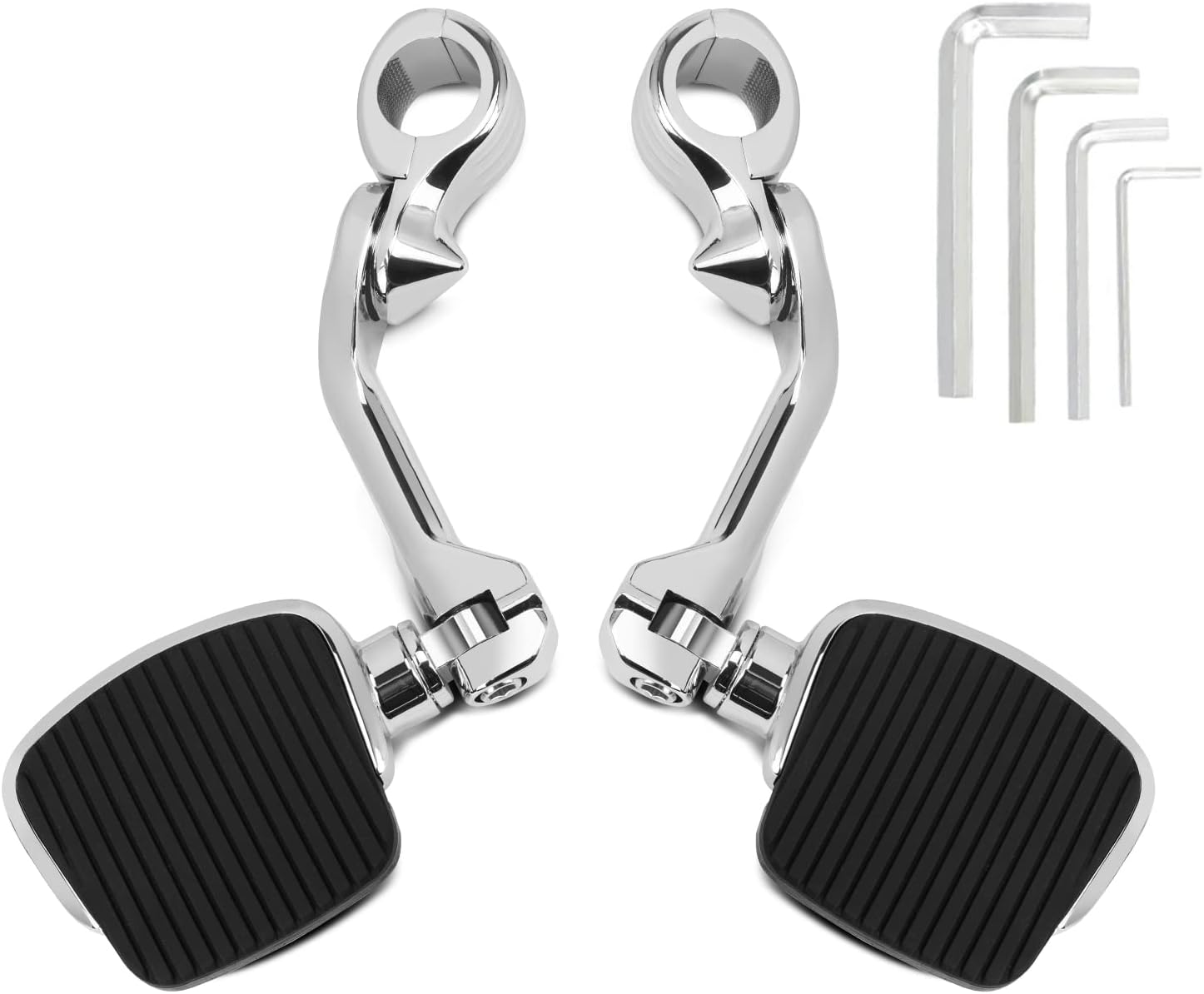 Long Angled Mini Footboard Highway Pegs and Mount Kit Fit