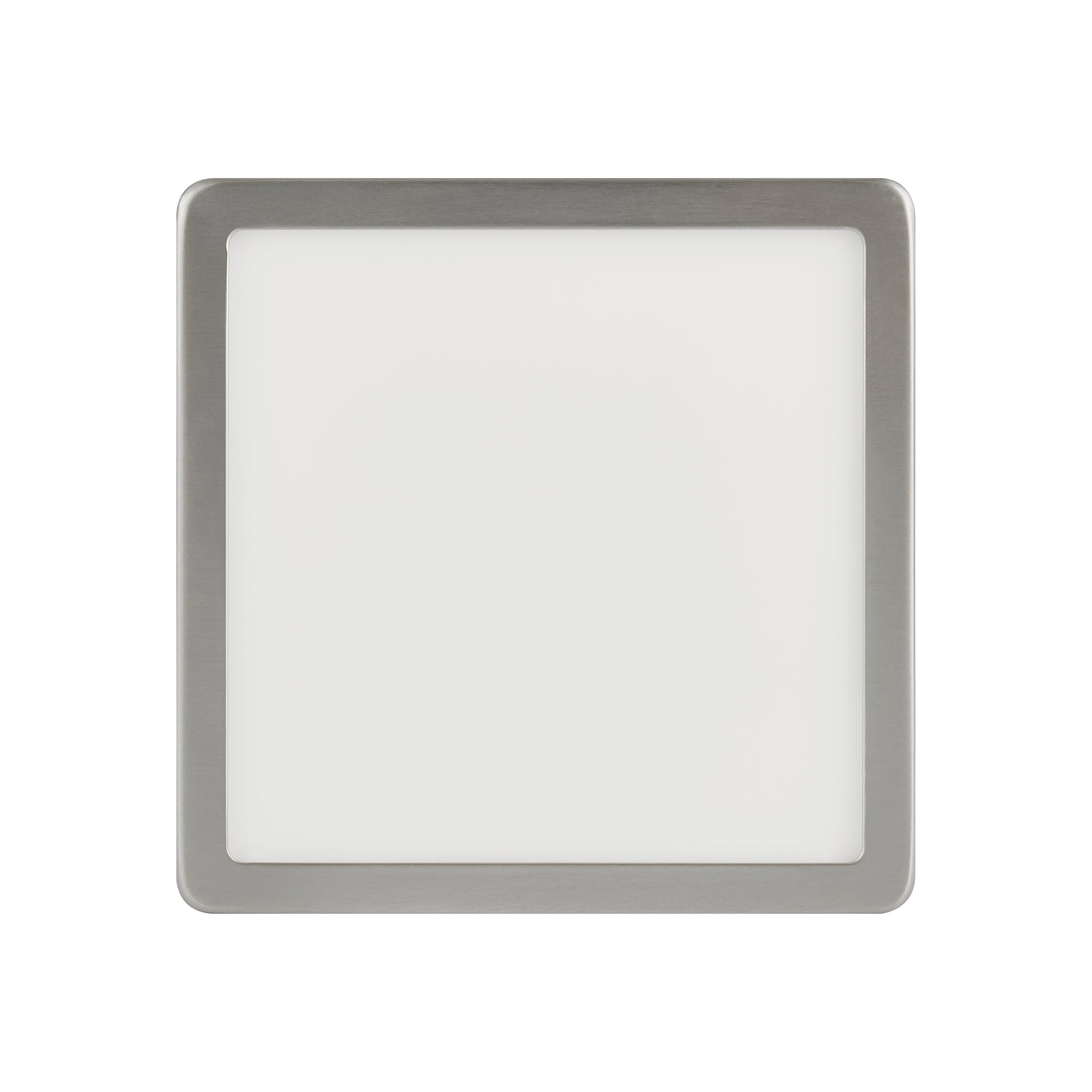 Eglo Nickel Matt Connect.z Smart Home Led Ceiling Light Panel Fueva-Z, 8.3 Inches, Zigbee Bathroom Lighting, App And Voice Control, White Tunable Lights (Warm - Cool White), Nickel-Matt, Ip44