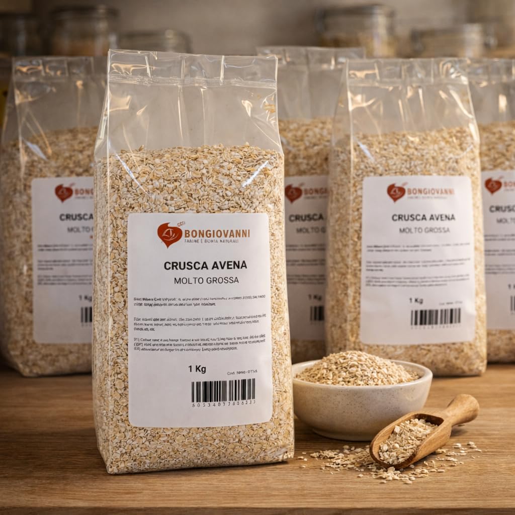BONGIOVANNI FARINE E BONTA' NATURALI Crusca D'Avena, Macinazione grossa - Formato da 1 kg