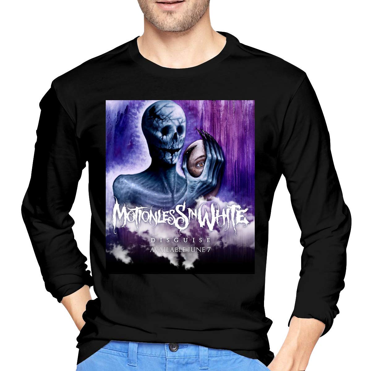 Motionless in White Men's Casual Slim Fit Long Sleeve T Shirt Cotton Shirts