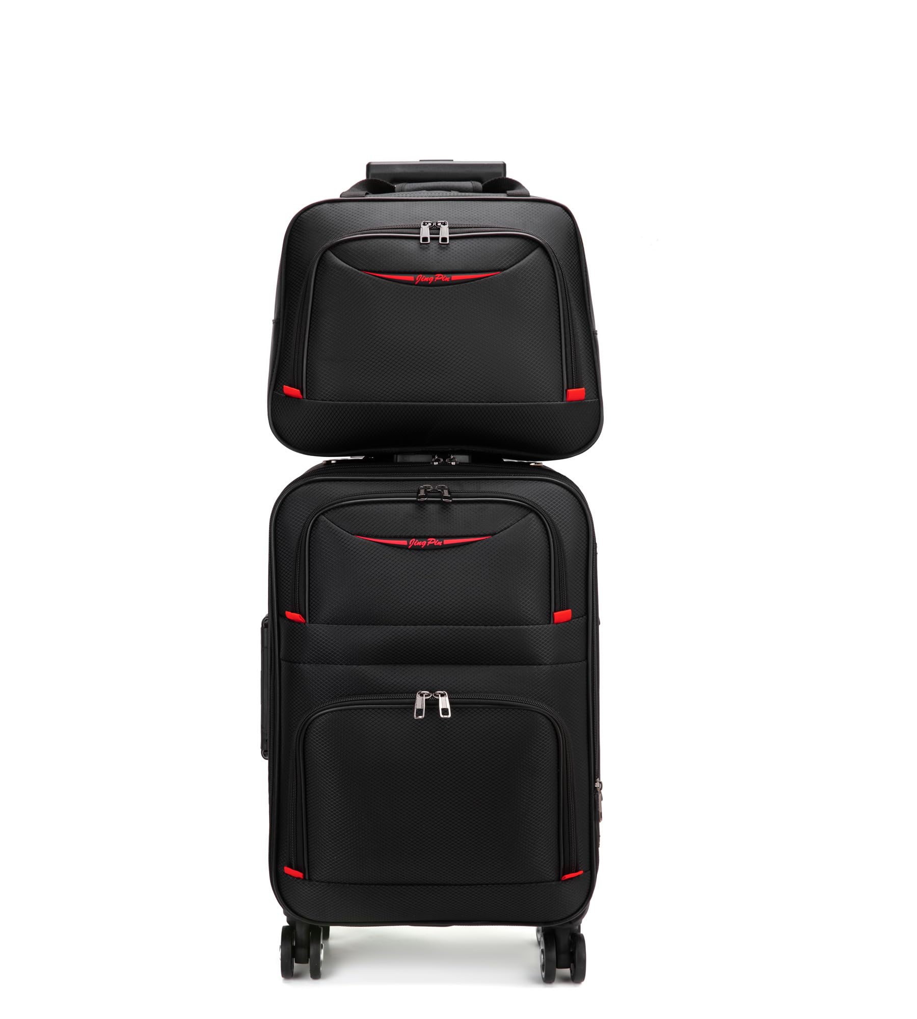 Feilario 20in 2 Piece Softside Business Luggage Sets for Men and Women | Durable & Lightweight Spinner Wheel Suitcase | Water Resistant | Ideal for Travel, Business and Leisure | 20L + 15L | Waterproof