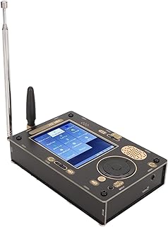 Portable Shortwave Radio SDR Receiver, 1MHz-6GHz SDR Software Defined Radio Kit with Barometer Compass GPS Receiver, 2000mAh 3.2 Inch LCD SDR Receiver