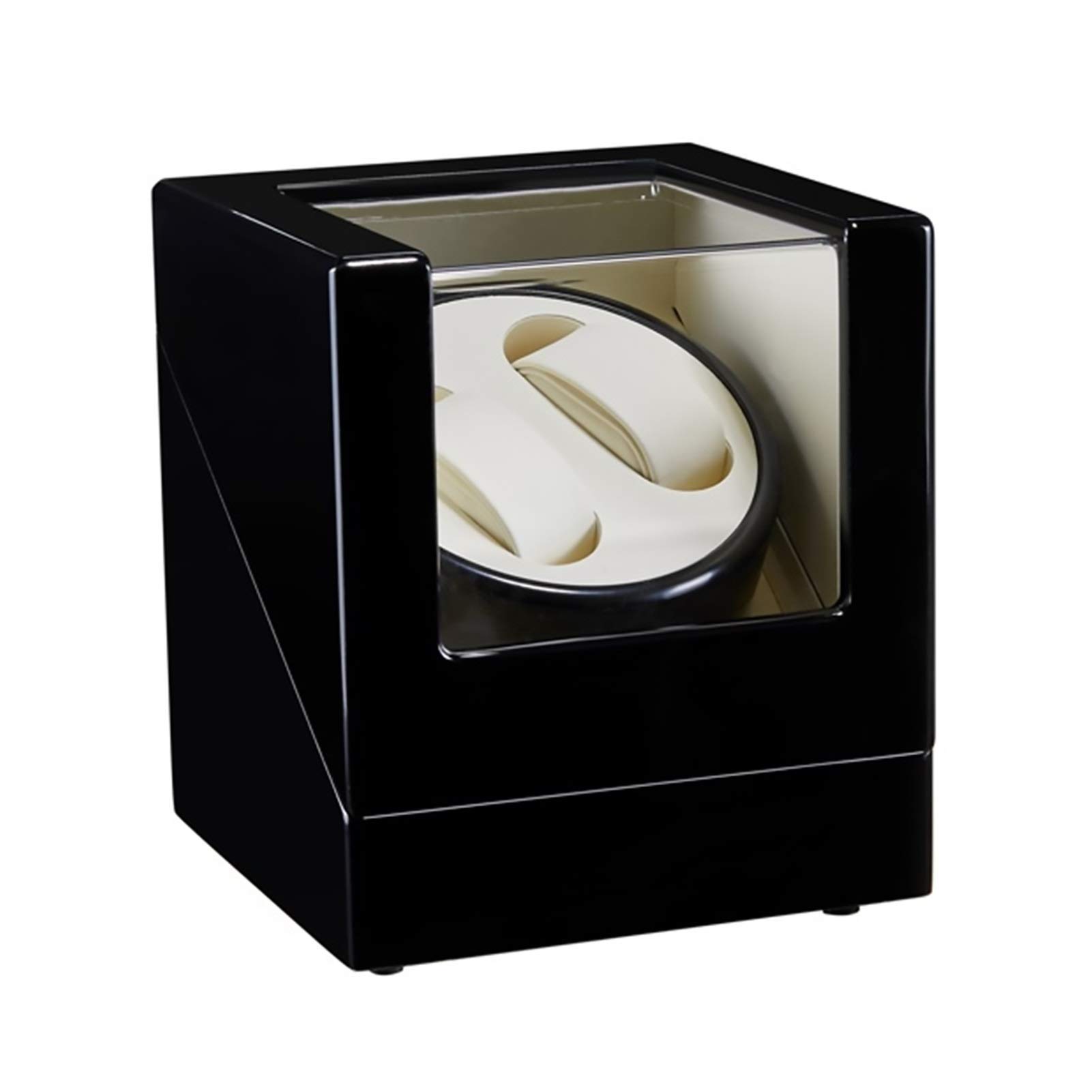 Reloj Winder 2 dígitos Patrón de ébano Pintura Reloj mecánico Dispositivo de Cuerda automática Hombres y Mujeres Reloj Caja de Almacenamiento Hogar Mudo Reloj antimagnético Shaker