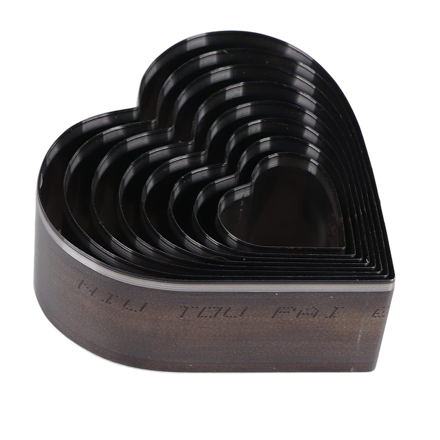 Tyenaza 8pcs Leather Punch Mould, Heart-Shaped Manual Punching Moulds, Alloy Steel Hollow Punch Set with Storage Box for DIY Handmade Leather Crafts