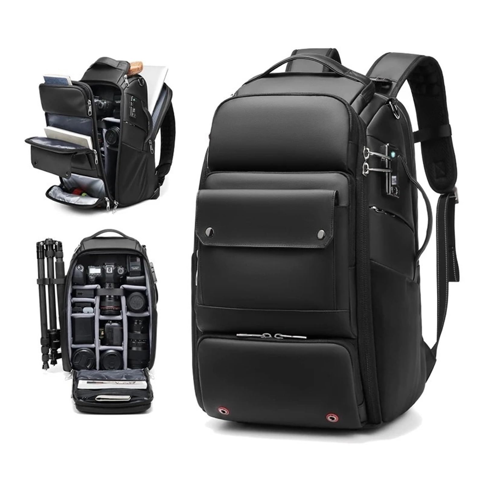 Zaino Fotografico Zaino Fotografico di Grande capacità Borsa Fotografica Professionale Impermeabile Borsa da Viaggio for Laptop alla Moda