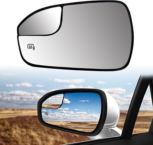 Espejo lateral izquierdo del conductor, espejo retrovisor eléctrico con calefacción, compatible con Ford Fusion 2013-2020, repuesto # DS7Z17K707F