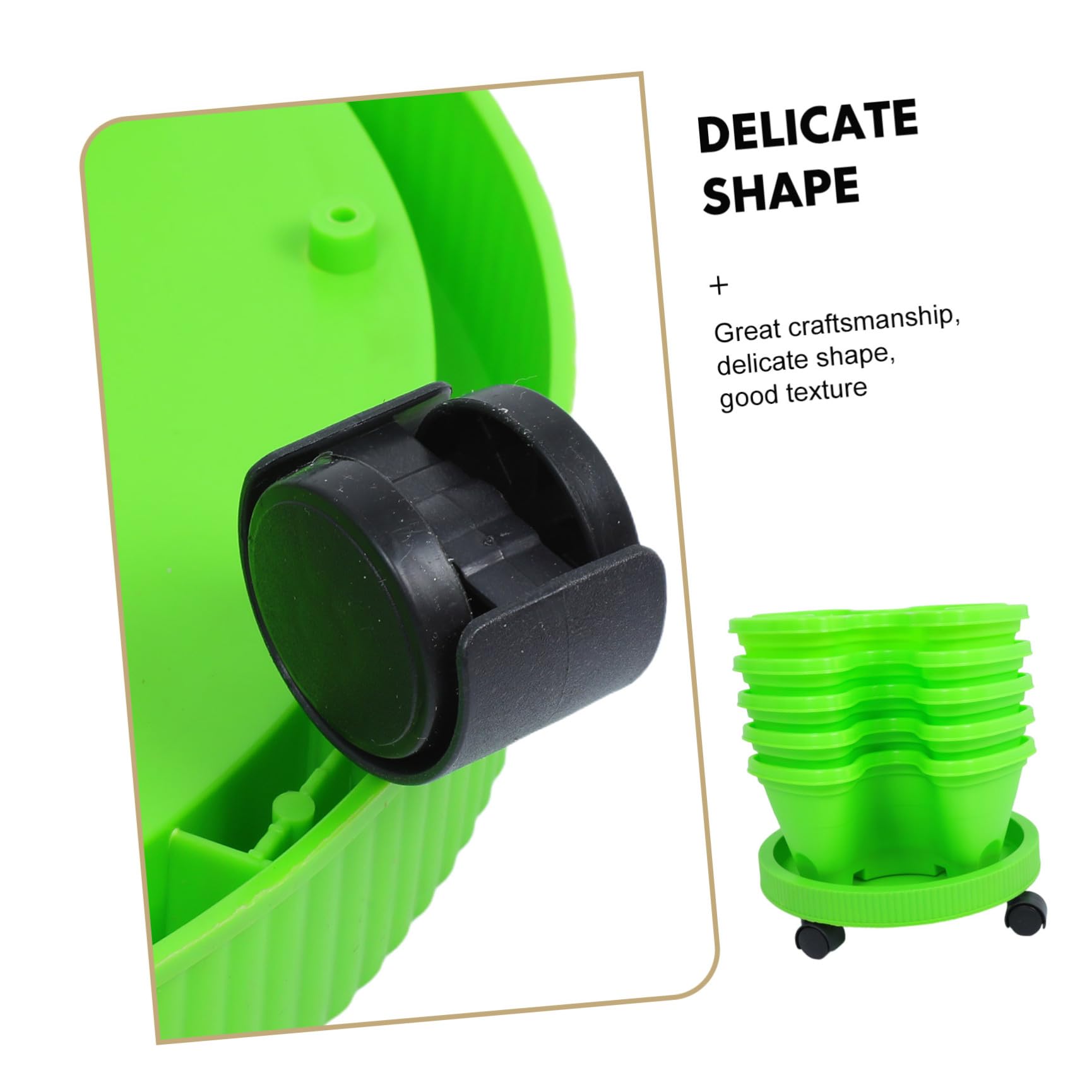 Tour à Fraisiers en Plastique Jardinière à Fraises Multi-Couches en Abs Vert, Roues Intégrées, Empilable, pour Balcon et Extérieur, Petites Fleurs et Herbes