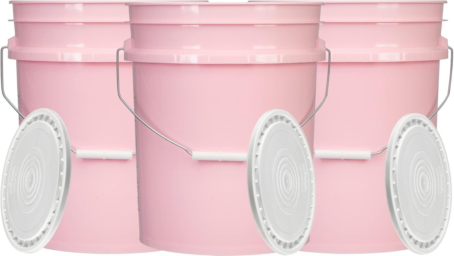 House Naturals 5 Gallon Pink Food Grade Plastic Storage