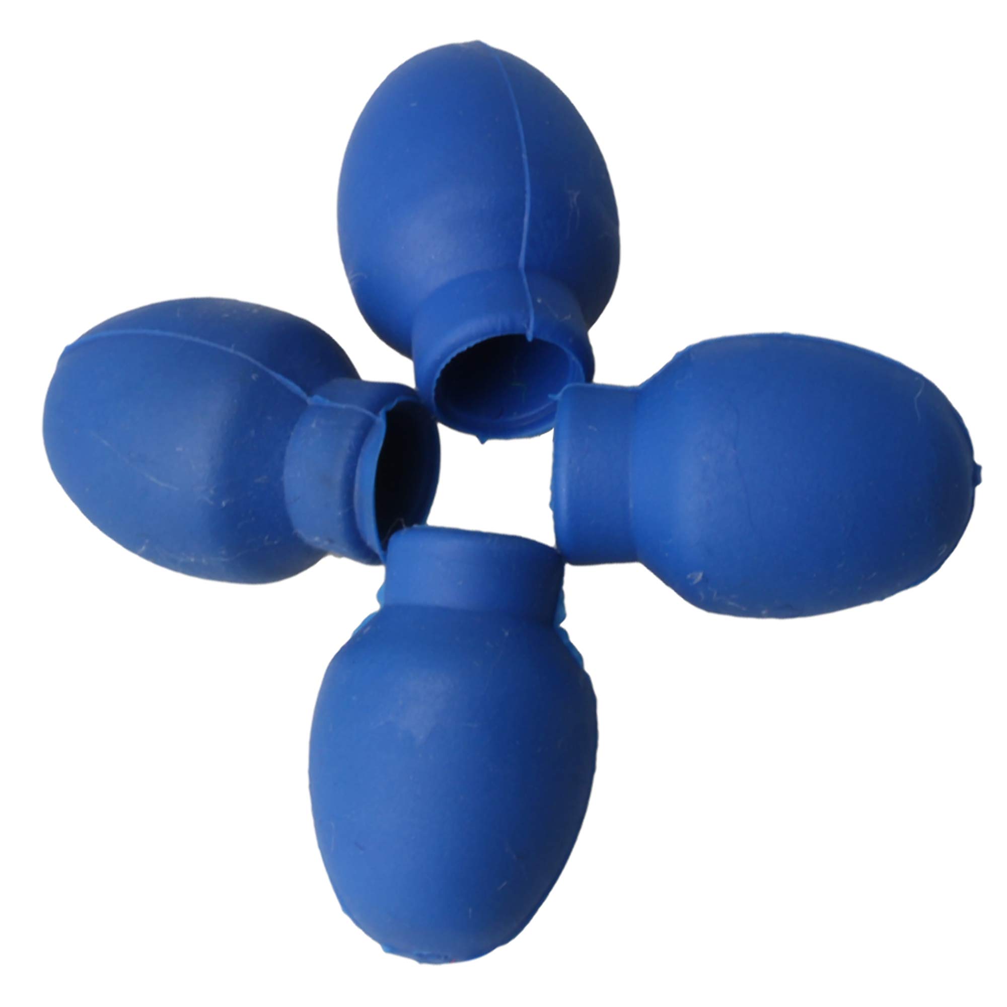 BQLZR 2cm Length 1.3cm Dia Blue Rubber Drum Accessories Drumstick Silent Drum Mallet Replacement Cover Pack of 4