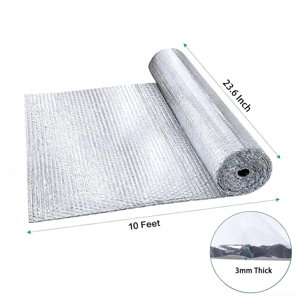 Lámina Aislante Aluminio 3x0.6m Doble Capa Reflectante(3 * 0.6m)