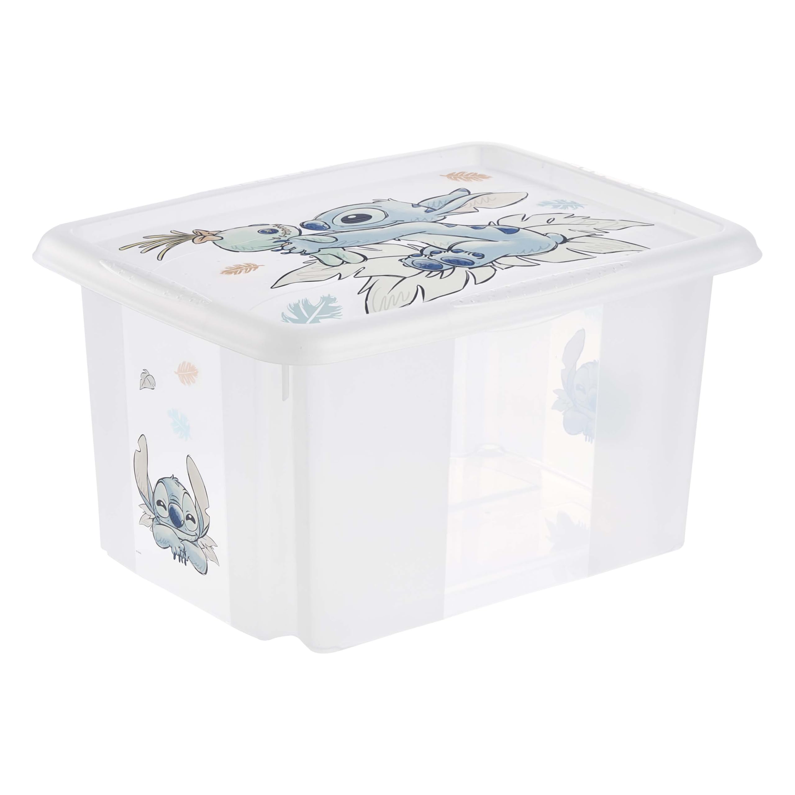 Stitch Turning Stacking Box with Lid - Clear