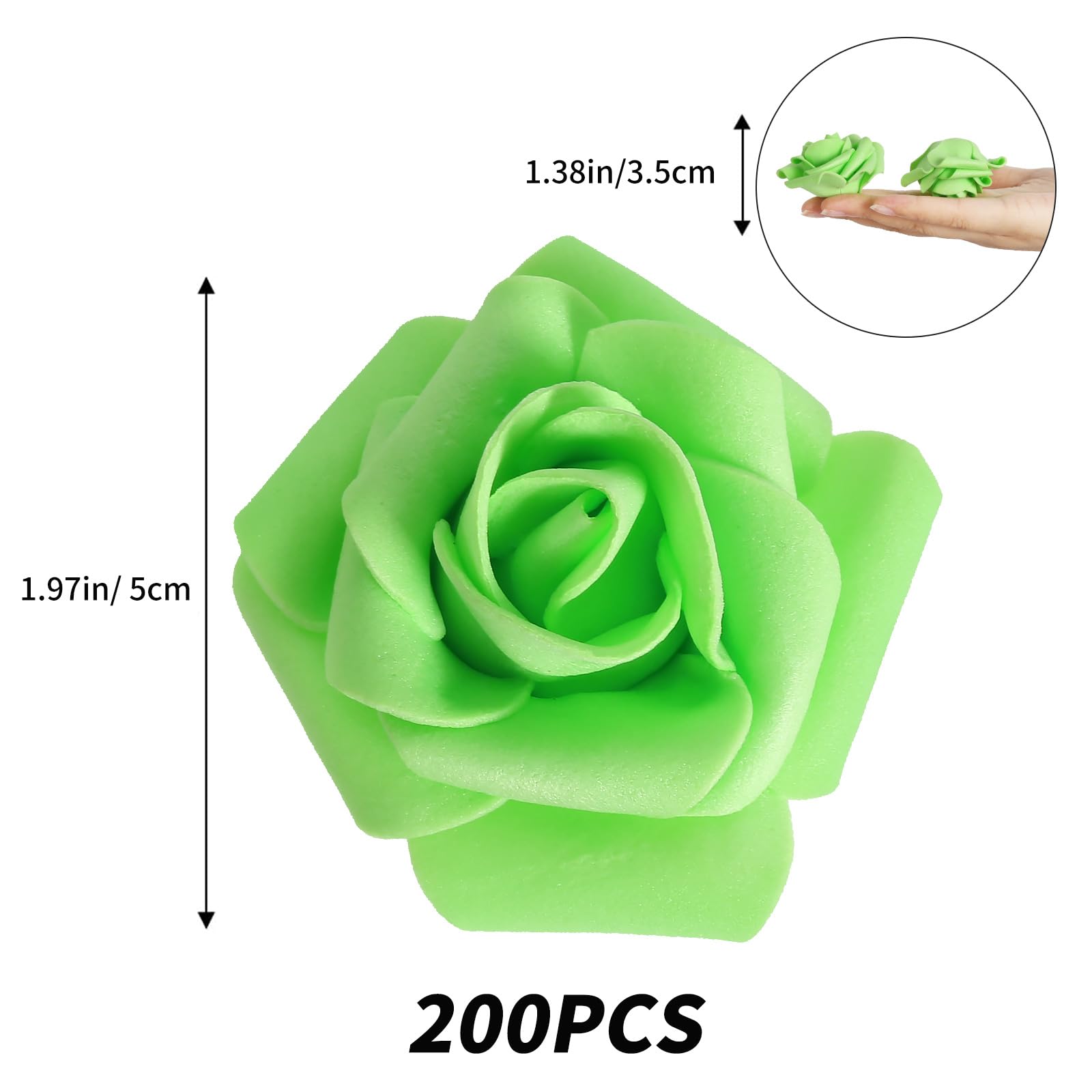 Amazon.com: INSUNSIX Artificial Roses,200PCS Foam Roses 1.97in