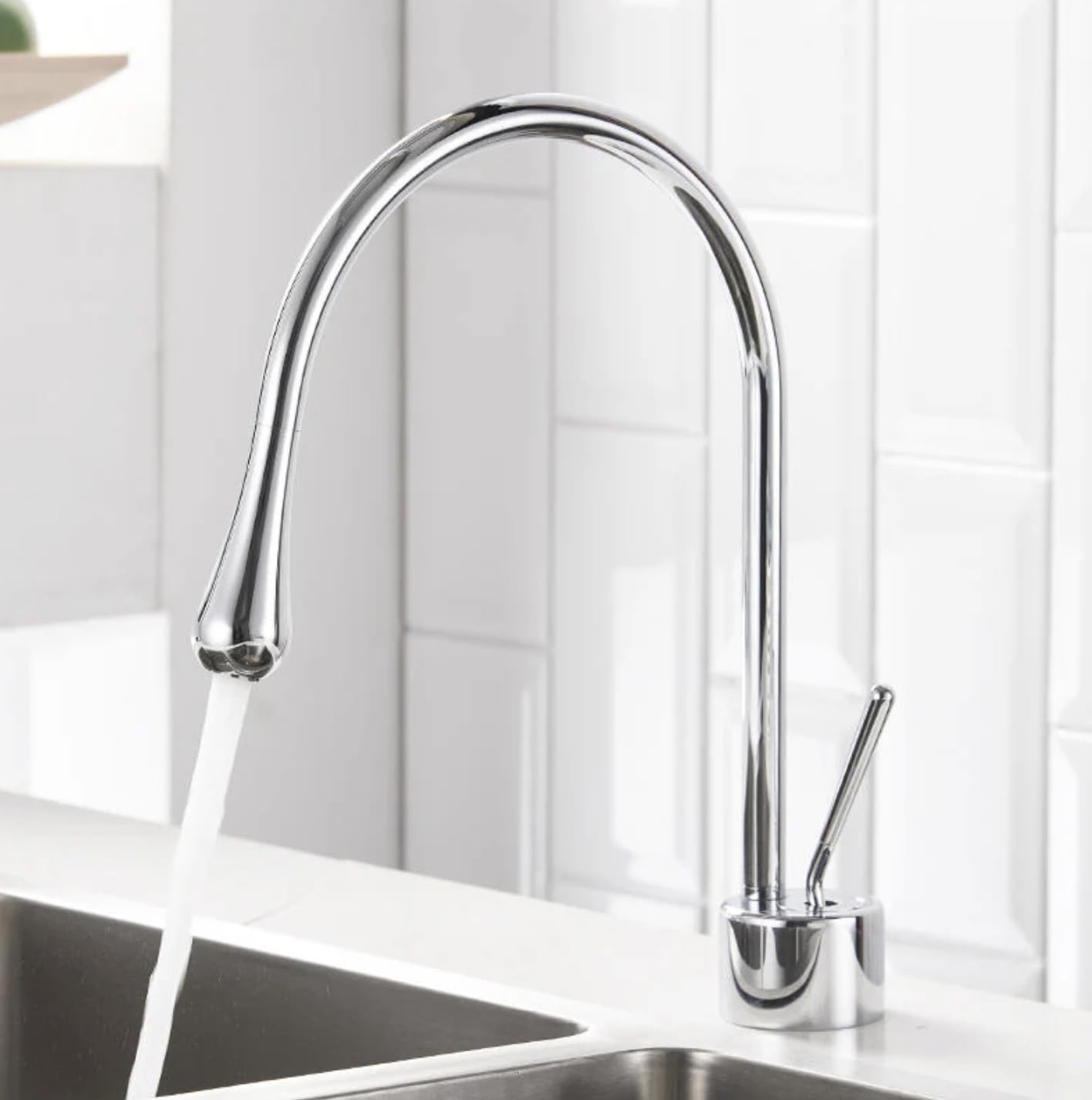 Robinet de lavabo sur plage B201CH – Laiton chromé – Collection Erymanthe – Moderne et pratique