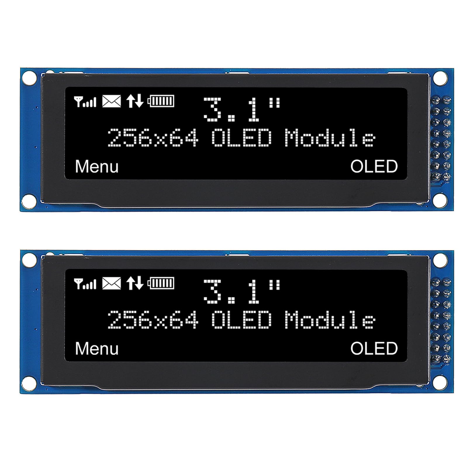 DWEII 3 Zoll OLED-Display 256x64 – SSD1322, SPI, Blau, Hochkontrastreich, Grafik-LCD-Modul