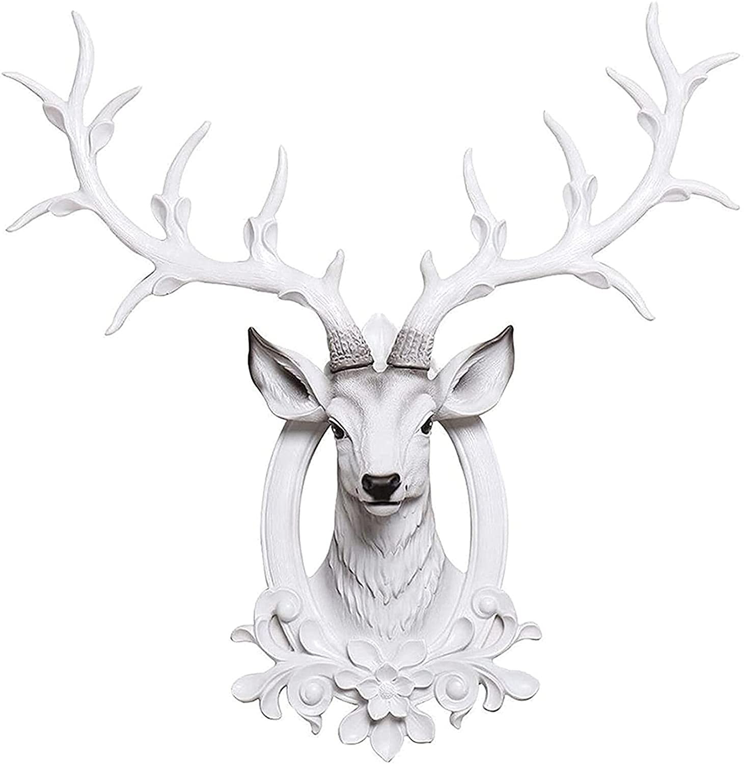 Tête de cerf déco murale or et platinum pour intérieur de maison et bar